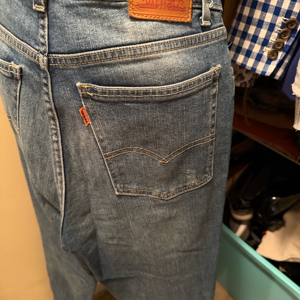 Levi's Women's Patchwork High Rise Blue Jeans